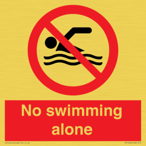 No swimming alone